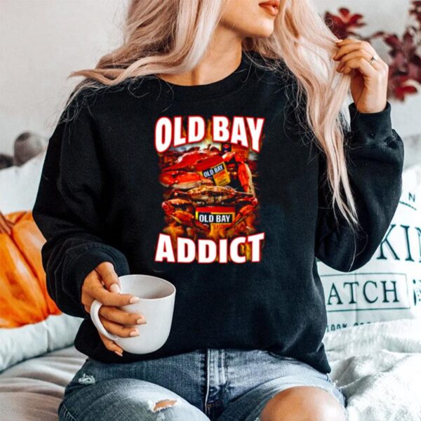 Crab Fire Ultimate Old Bay Addict Vintage Sweater