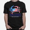 Crab Simply Southern Reg Us Pat Trademark American Flag T-Shirt