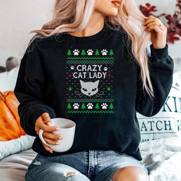 Crazy Cat Lady 2022 Ugly Christmas Sweater