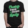 Crazy Tree Farm Lady Christmas Tree Merry Xmas T-Shirt