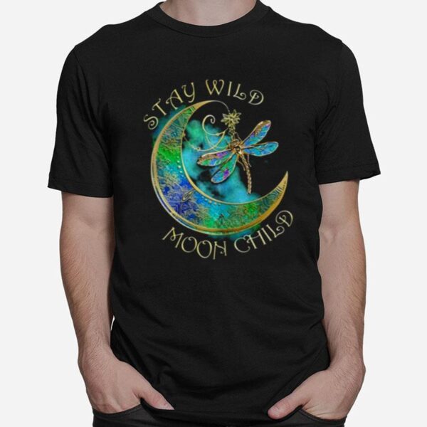 Crescent Moon Dragonfly T-Shirt