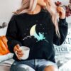 Crescent Moon Wicca Mystical Cat Pastel Goth Sweater