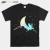 Crescent Moon Wicca Mystical Cat Pastel Goth T-Shirt