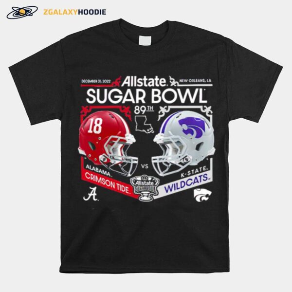 Crimson Tide Vs Wildcats 89Th Allstate Sugar Bowl T-Shirt