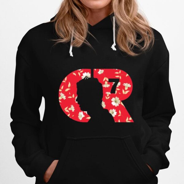 Cristiano Ronaldo Man Utd Cr 7 Football Flower Pattern Hoodie