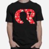 Cristiano Ronaldo Man Utd Cr 7 Football Flower Pattern T-Shirt