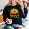 Cross American Flag Is The Nation Whose God Is The Lord Blessed Vintage Sweater