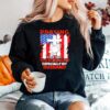 Deployed Husband American Flag Christian Prayers Sweater