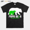 Depression Awareness Unhappiness Related Papa Bear Ribbon T-Shirt