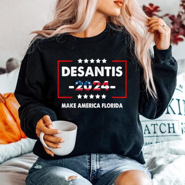 Desantis 2024 Make America Florida Election American Flag Sweater