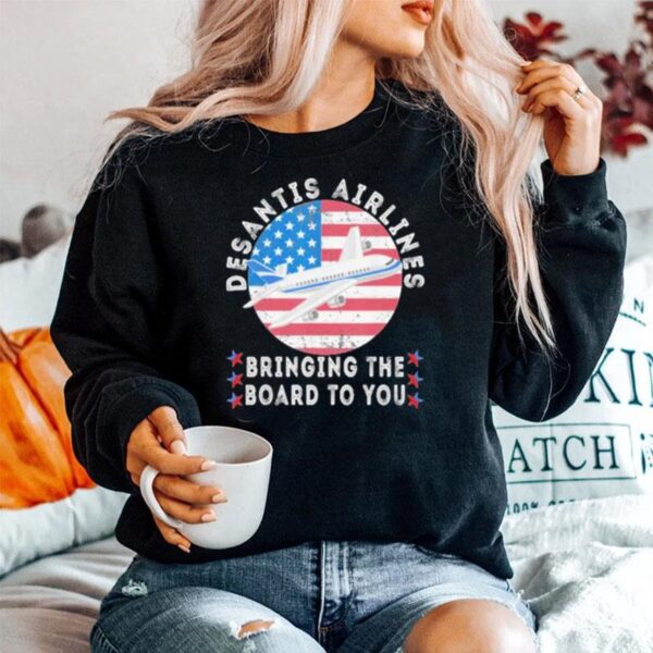 Desantis Airlines Bringing The Border To You Us Flag Sweater