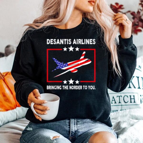 Desantis Airlines Political Meme Us Flag Sweater