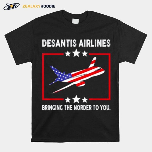 Desantis Airlines Political Meme Us Flag T-Shirt