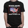 Desantis Airlines Political Usa Flag T-Shirt