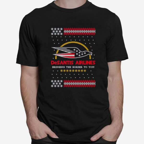 Desantis Airlines Tacky Ugly Christmas T-Shirt