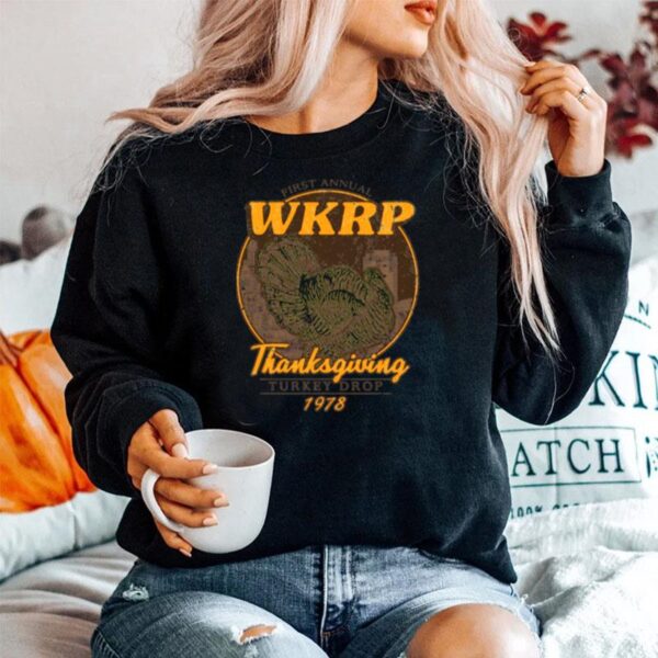 Design Of Wkrp In Cincinnati Turkey Drop For Thanksgiving Day Sweater