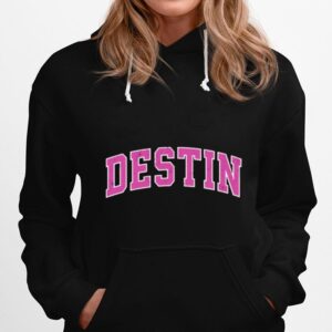 Destin Florida Fl Vintage Sports Design Pink Design Hoodie