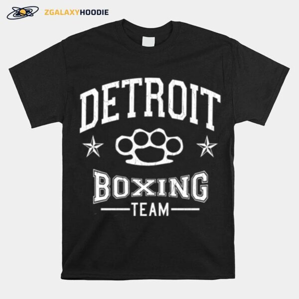 Detroit Boxing Team Vintage Distressed Design T-Shirt