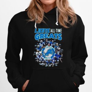 Detroit Lions All Time Greats Signatures Hoodie