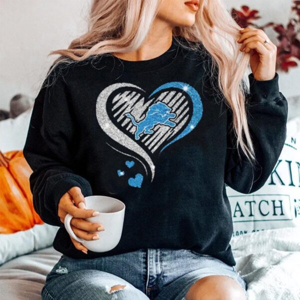 Detroit Lions Hearts Diamond 2023 Sweater