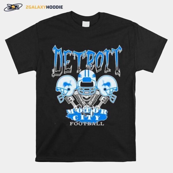 Detroit Lions Motor City Football Helmet T-Shirt