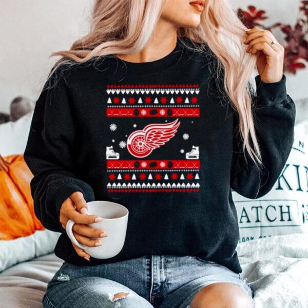 Detroit Red Wings Logo Ugly Christmas Sweater