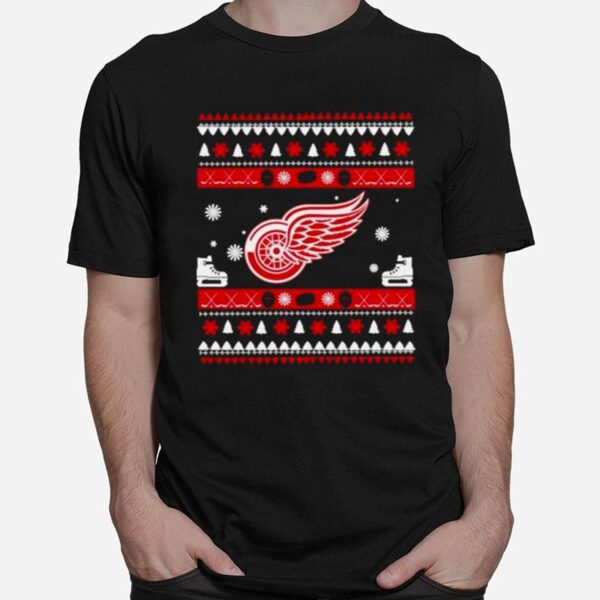 Detroit Red Wings Logo Ugly Christmas T-Shirt