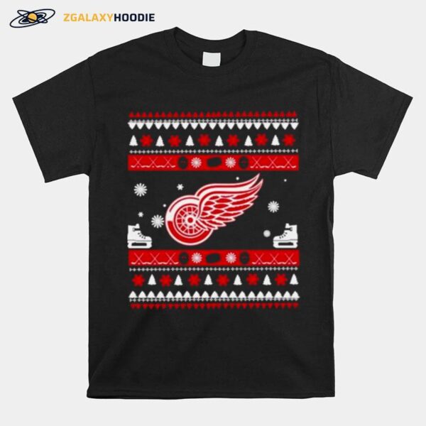 Detroit Red Wings Logo Ugly Christmas T-Shirt