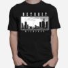 Detroit Skyline Michigan Pride Black T-Shirt