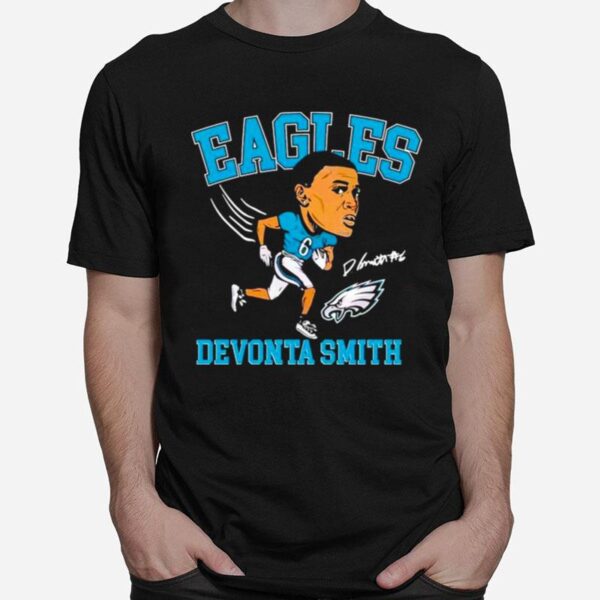 Devonta Smith Emoji Big Head Signature Philadelphia Eagle T-Shirt