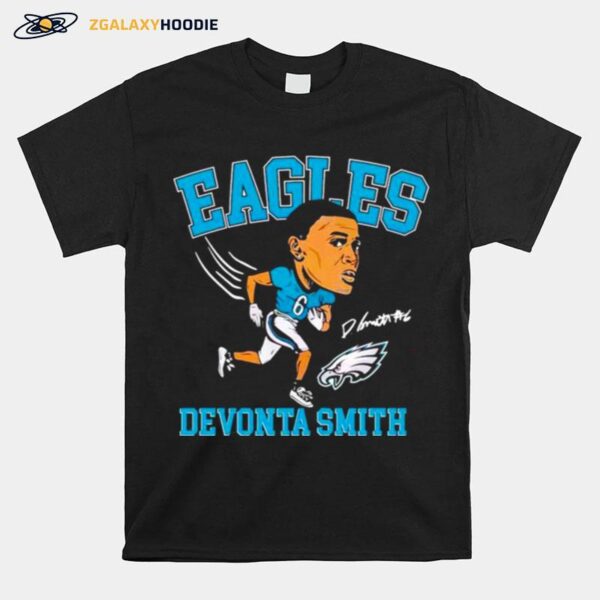 Devonta Smith Emoji Big Head Signature Philadelphia Eagle T-Shirt