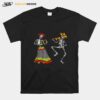 Dia De Los Muertos Dance Of Death Macabre Skeleton Halloween T-Shirt