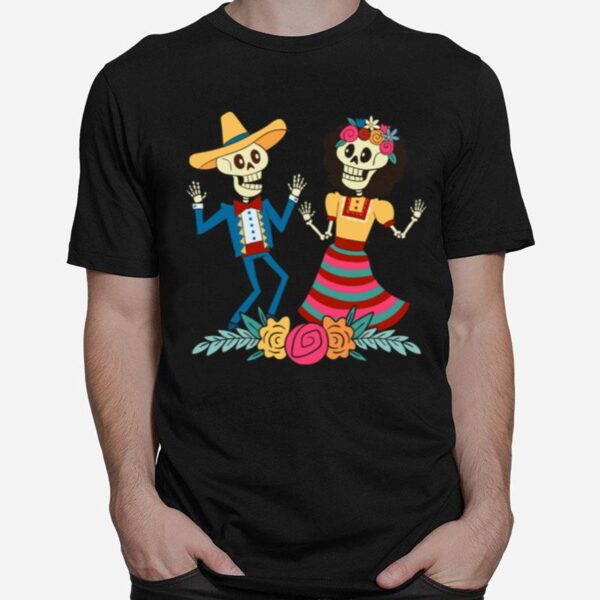 Dia De Los Muertos Day Of The Dead Mexican Skeleton T-Shirt