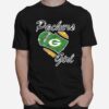 Diamond Heart Green Bay Packers Girl T-Shirt