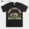 Diddly Squat Farm Sunset Design Speed And Power Tractor Farmer T-Shirt