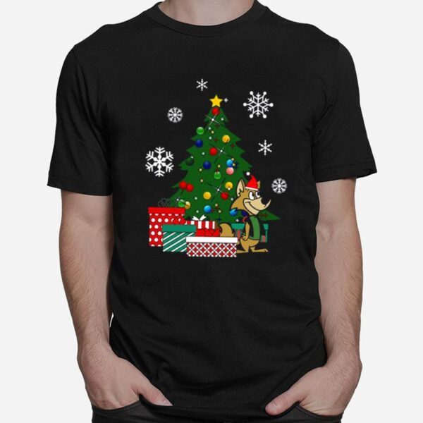 Ding A Ling Wolf Around The Christmas Tree T-Shirt