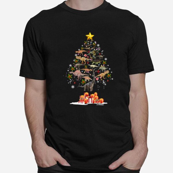 Dinosaur Christmas Tree T-Shirt