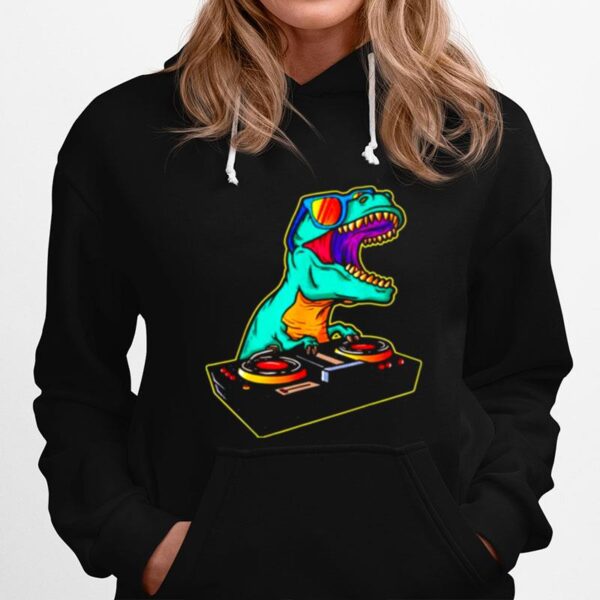 Dinosaur Dj Party Club Hoodie