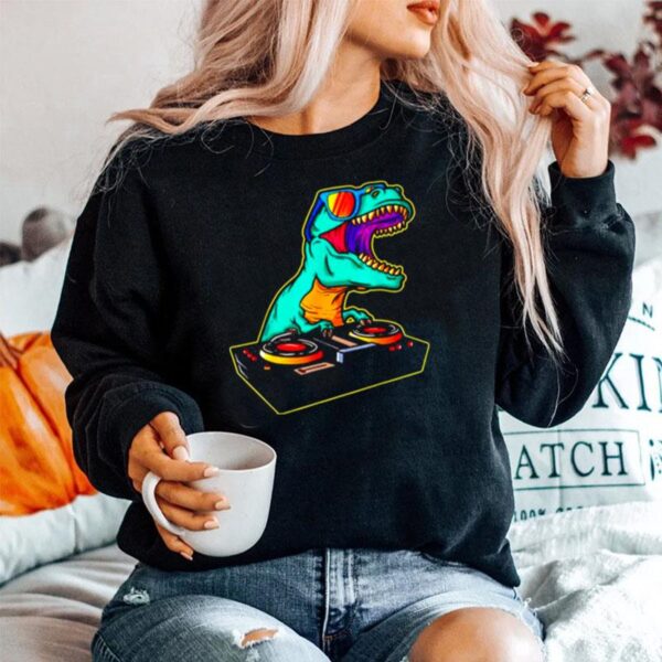 Dinosaur Dj Party Club Sweater