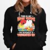 Dinosaur Ghost This Is Human Costume Im Actually A Tyrannosaurus Rex Sunset Vintage Retro Halloween Hoodie