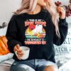 Dinosaur Ghost This Is Human Costume Im Actually A Tyrannosaurus Rex Sunset Vintage Retro Halloween Sweater