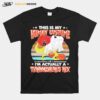 Dinosaur Ghost This Is Human Costume Im Actually A Tyrannosaurus Rex Sunset Vintage Retro Halloween T-Shirt