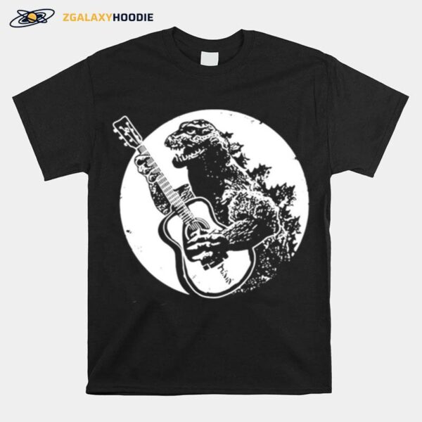 Dinosaur Godzilla Playing Guitar Cool T-Shirt