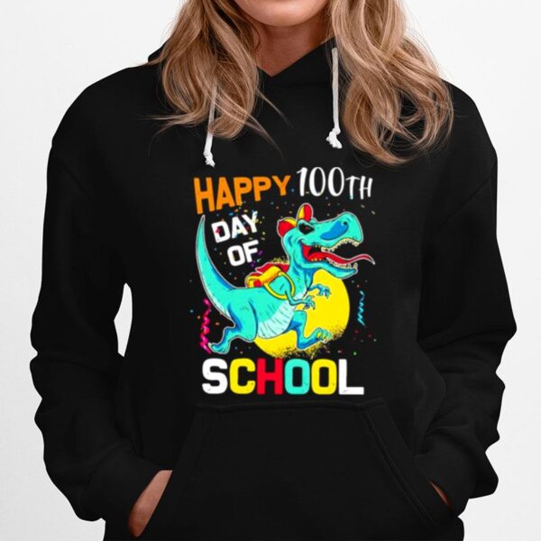 Dinosaur Happy 100 Days Of School Hoodie