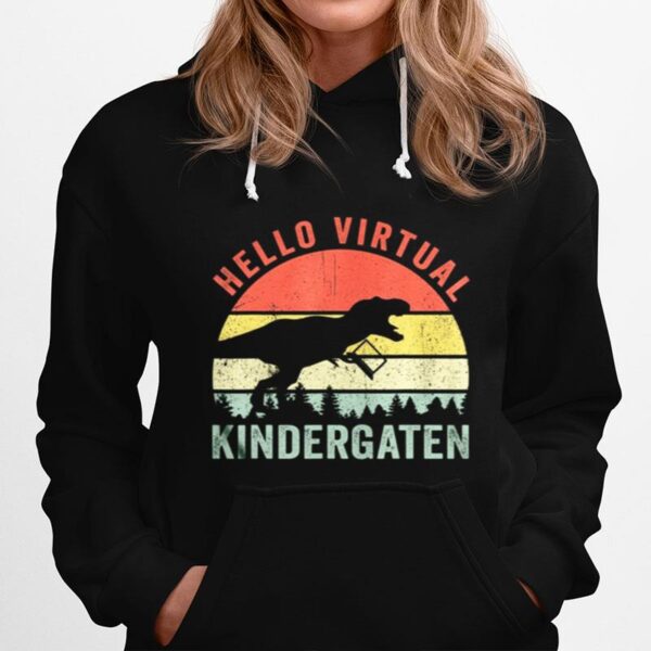 Dinosaur Hello Virtual Kindergarten Hoodie