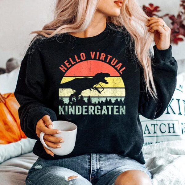 Dinosaur Hello Virtual Kindergarten Sweater