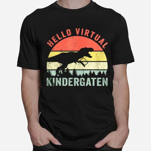 Dinosaur Hello Virtual Kindergarten T-Shirt