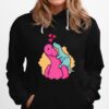 Dinosaur Mom With Baby Dinosaur Pink Mothers Day Hoodie