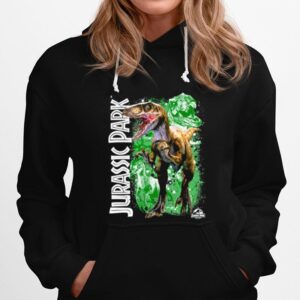 Dinosaur Paint Splatter Collage Jurassic Park Hoodie