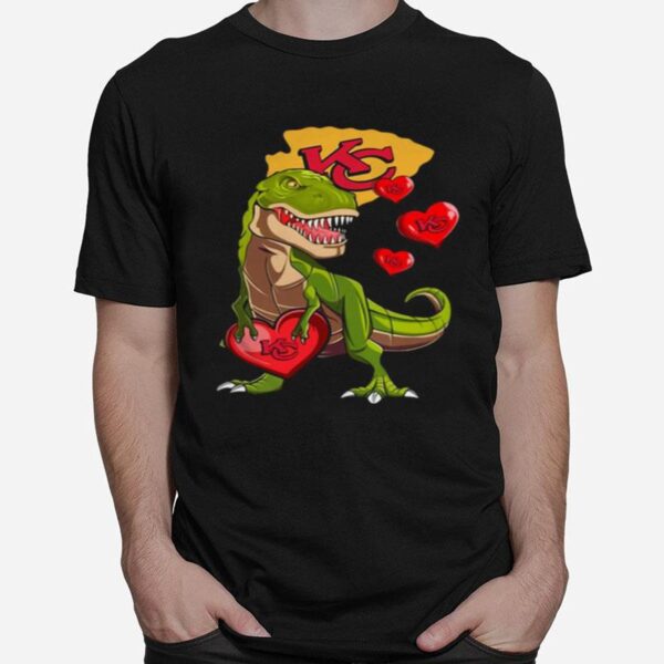 Dinosaur T Rex Mashup Kansas City Chiefs T-Shirt